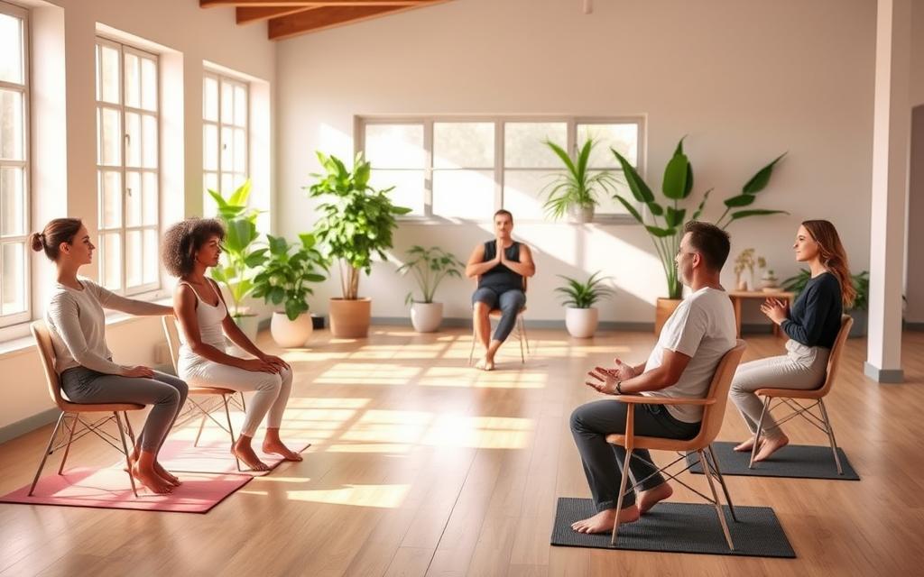 Chair yoga for stress management